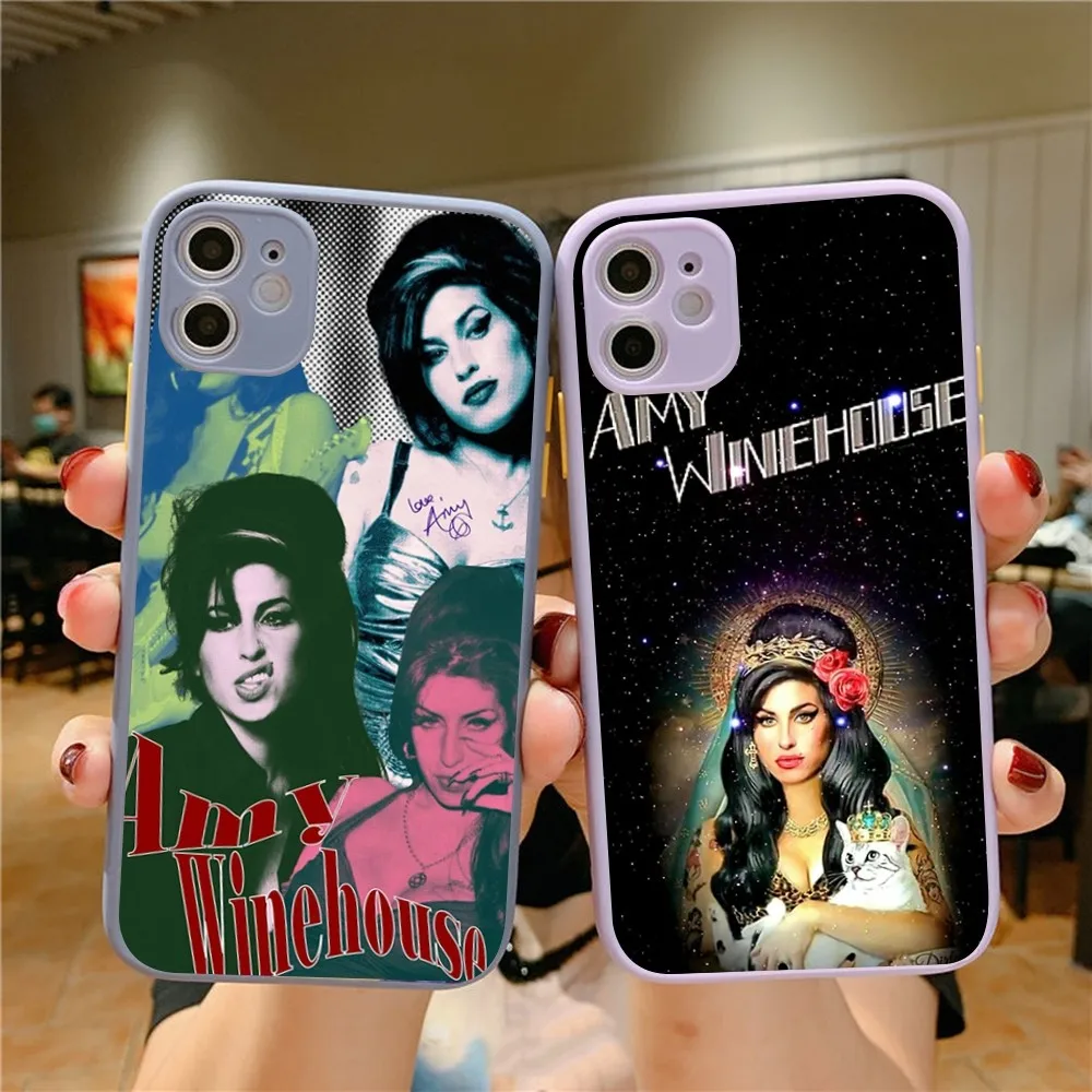 Amy Winehouse Phone Case For IPhone 14 X XR XS 7 8 Plus 11 12 13 Pro MAX 13mini Matte Shockproof Case