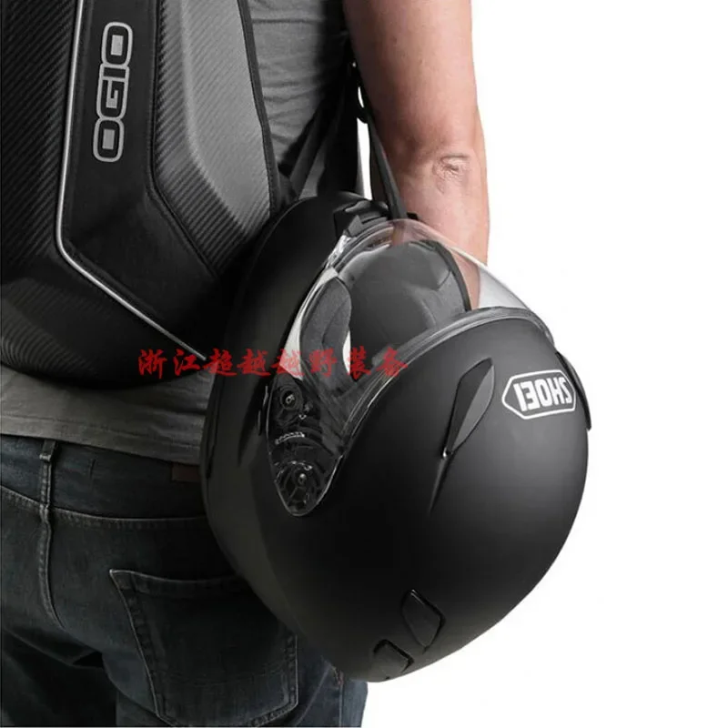 OGIO Mach 5 Carbon Fiber Riding Backpack Male Motorcycle Double Shoulder Rider Helmet Pack Motorcycle Waterproof Hard Shell Bag