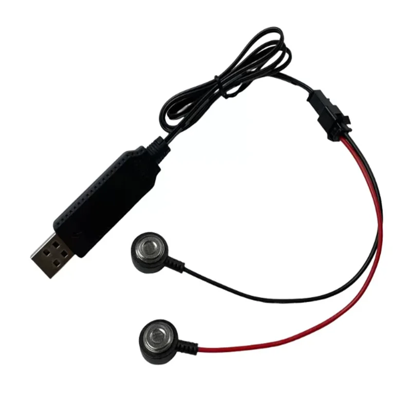 1PCS 18650 lithium battery 3.7V USB female socket charging cable indicator light magnetic charging adapter