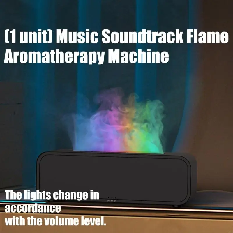 

Simulated Flame Aromatic Diffuser Flame Air Diffuser Humidifier with 6 Color Light Air Humidifier for Home Bedroom N58D