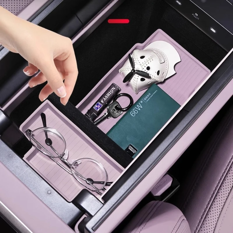 Per NIO ONVO L60 ABS Scatola portaoggetti per bracciolo di controllo centrale Organizzare accessori per forniture modificate per interni auto