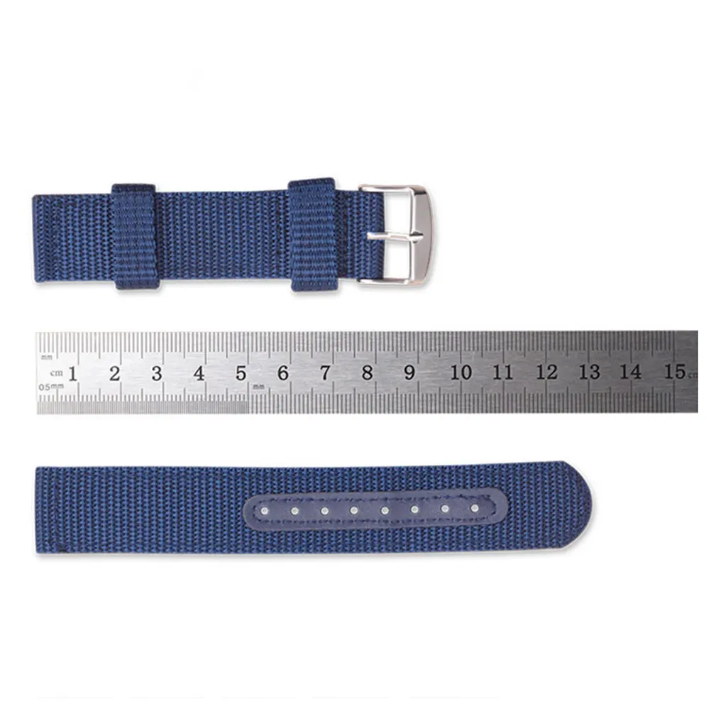 

2pcs 22Mm Nylon Watch Band Breathable Comfortable Replacement Strap For Smartwatch Sport Wristband Adjustable Easy Install Gift