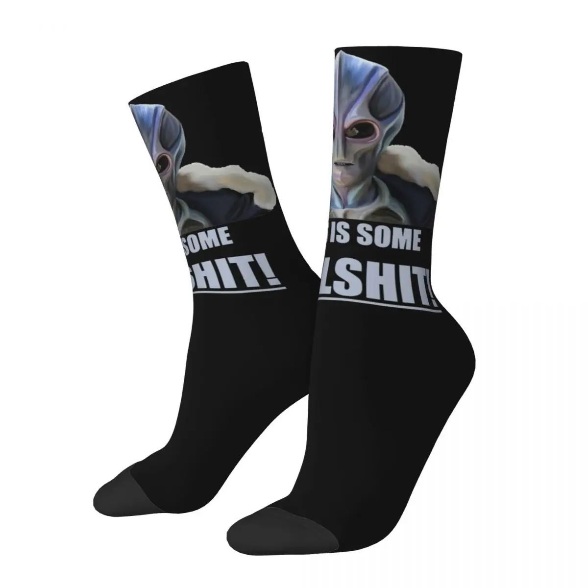 Women's This Is Some Bullshit Socks Warm Fashion Resident Alien Movie Socks Harajuku Merch Middle TubeStockings Small Gifts