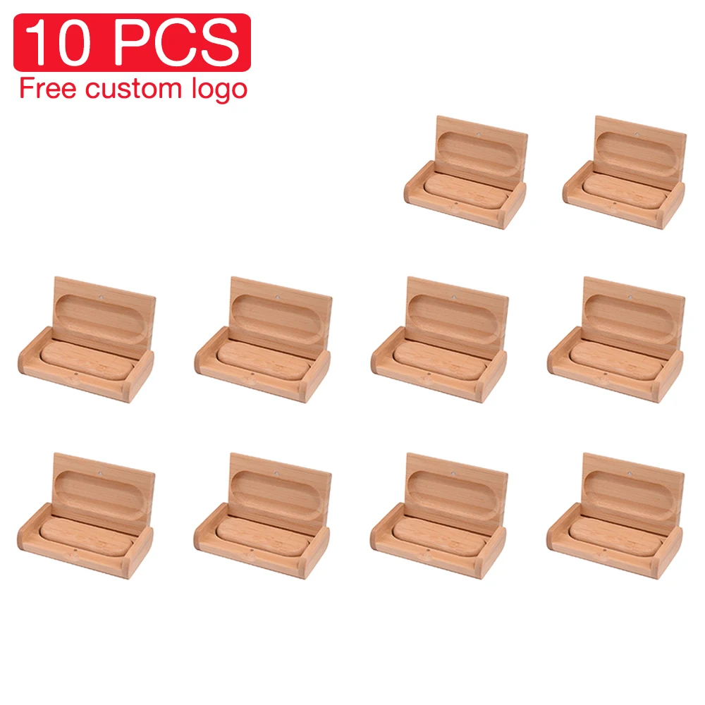 

10 PCS LOT Wooden USB Flash Drive 128GB TYPE-C 2 in 1 Memory Stick 64GB Free Custom Logo Pen Drive 32GB Creative Wedding Gift