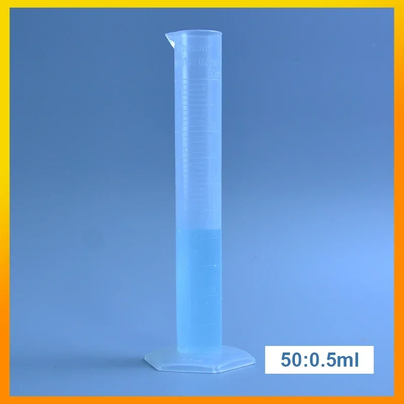 4pcs Transparent Measuring Plastic Graduated Cylinder 10ml / 25ml / 50ml / 100ml