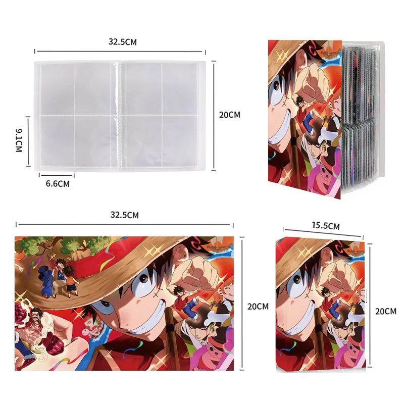 New One Piece Cards Album Book Card Album Creativity Model Binder Holder 4grids 30pages 240Pcs Collect Card Book Collection Gift