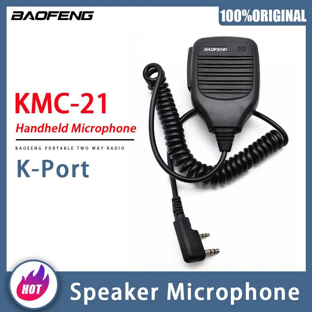 2Pin PTT Speaker Microphone for KMC-21 Kenwood BAOFENG UV-5R Walkie Talkie Ham Radio Hf Transceiver Baofang Headset Accessories