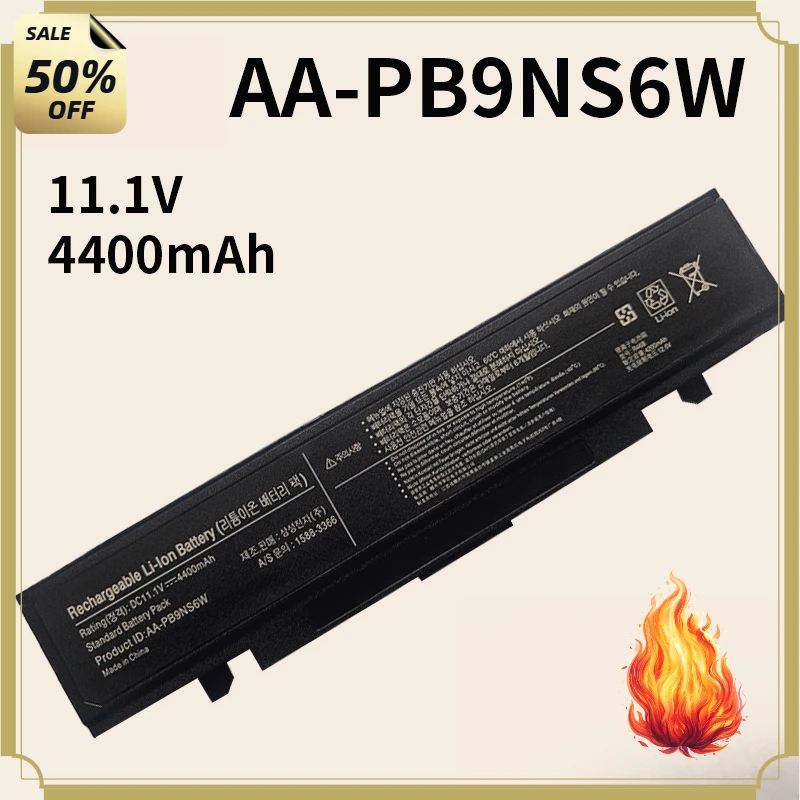 11.1V 4400mAh Laptop Battery AA-PB9NC6B for Samsung AA-PB9NS6B R530 RV511 RV411 RV508 R528 R580 R540 R519 R525 R430 Aa