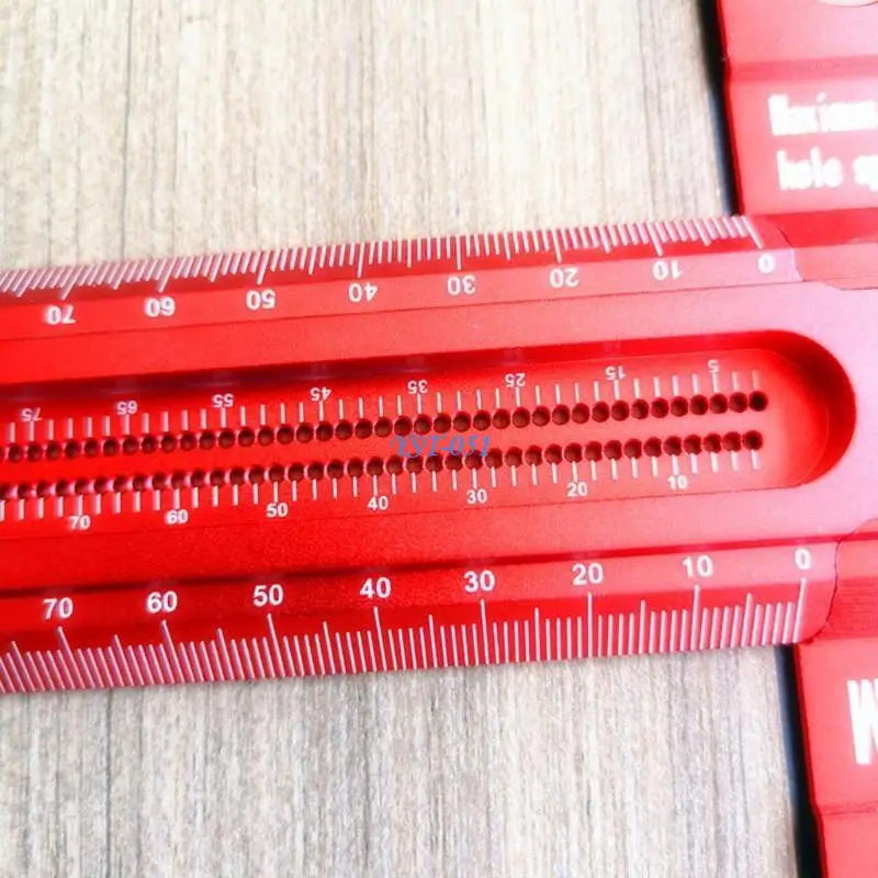

E15A Marking T-Ruler Scriber Square Hole Gauge Aluminum Alloy Woodworking