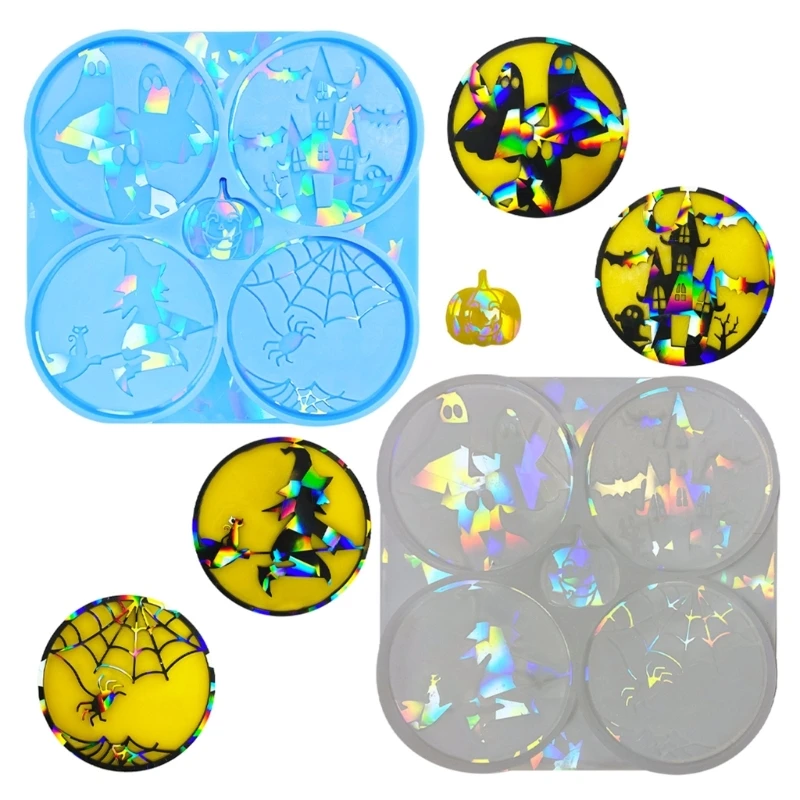 Silicone Mold Mat Cup Tray Resin Mould DIY Jewelry Making Mold Halloween Pattern Drop shipping