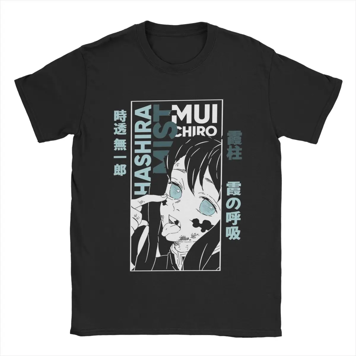 Muichiro Tokitoo Demoned Slayered Men's T Shirts Casual Tee Shirt Short Sleeve Crew Neck T-Shirts 100% Cotton Original Clothes