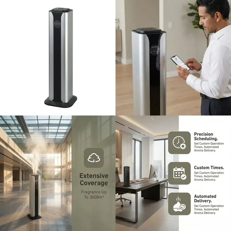 Mute Metal Atomizing Humidifier for App Control Eco-Friendly Features French Language Support 800mL+ Capacity