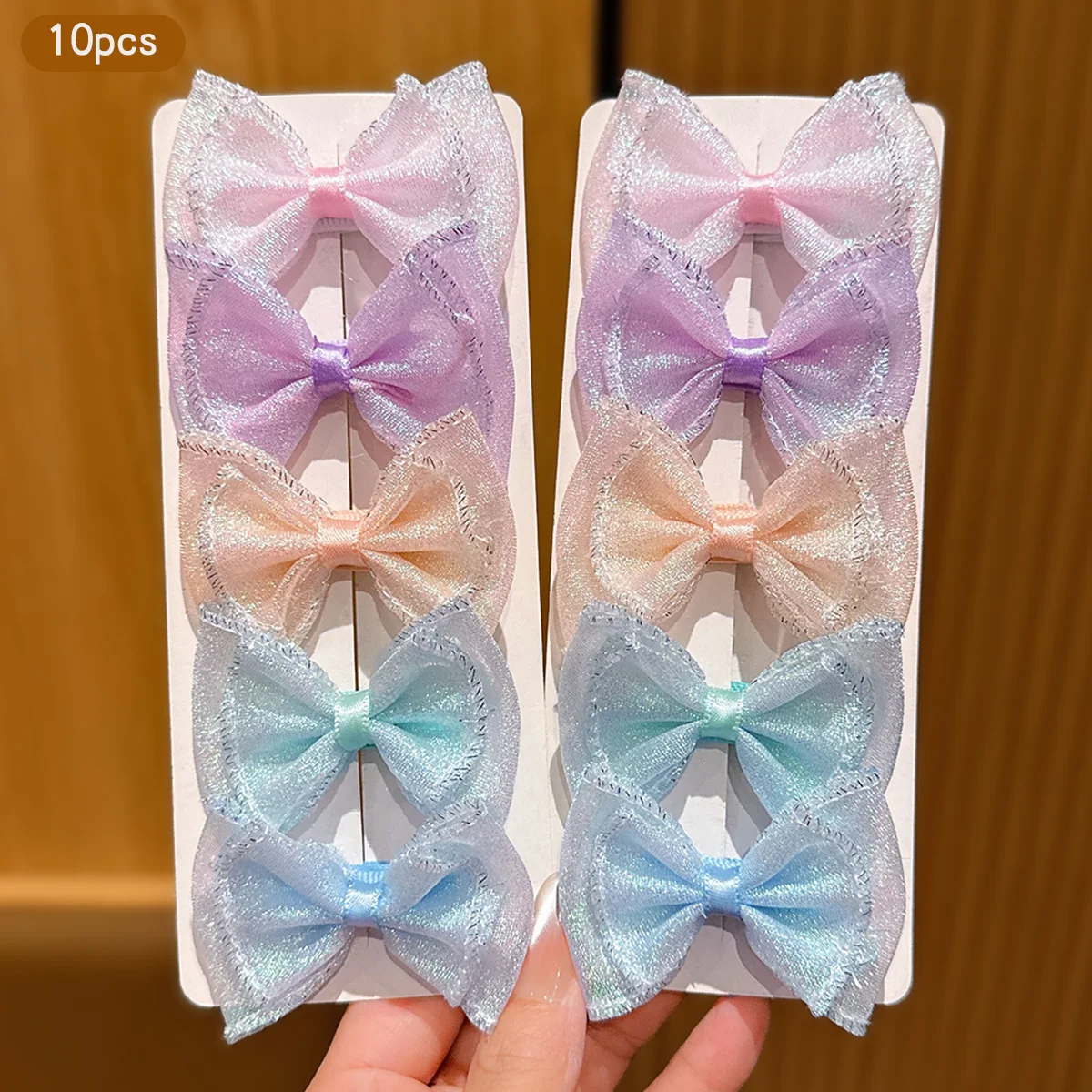 10 colors of random hair accessories, colorful bow hair clip