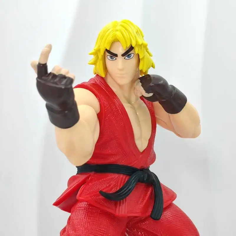 Figurka Anime Ken Masters Hoshi Ryu, zabawka z PVC, urocze figurki z gry Street Fighter, dekoracja pokoju, prezent urodzinowy dla chłopców