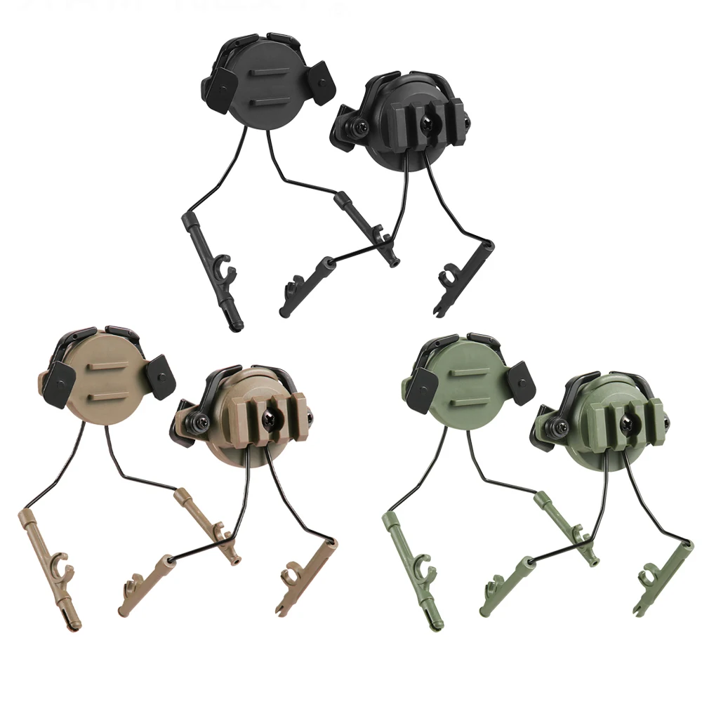 Tactical Headset Support Helmet Rail Suspension Adapter Fast Rail Mounts 360 Rotation Airsoft Paintball Headset Holder Bracket