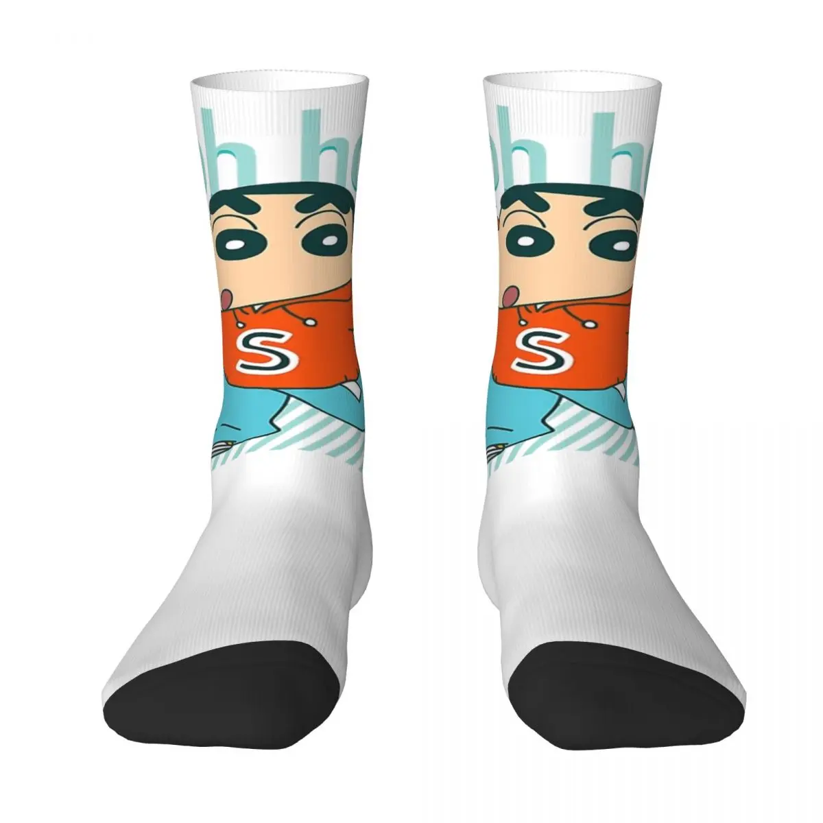 Crayon Shin-chans Socks Winter Hohhoi! Stockings Harajuku Women Men Breathable Socks Graphic Outdoor Anti Skid Socks