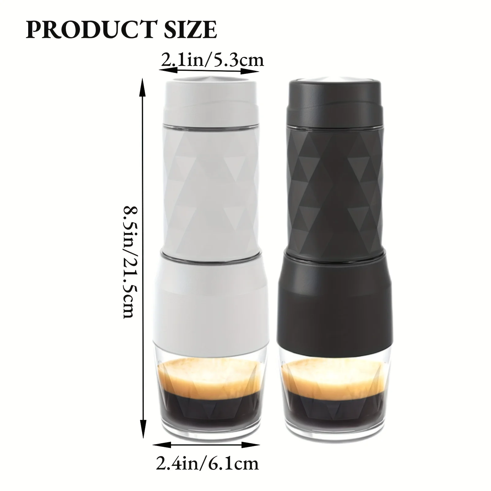 3 In 1 Portable Coffee Maker Hot Cold WaterManual Espresso Machine Hand Press Brewer For Cap sule And Ground Coffee HikingTravel