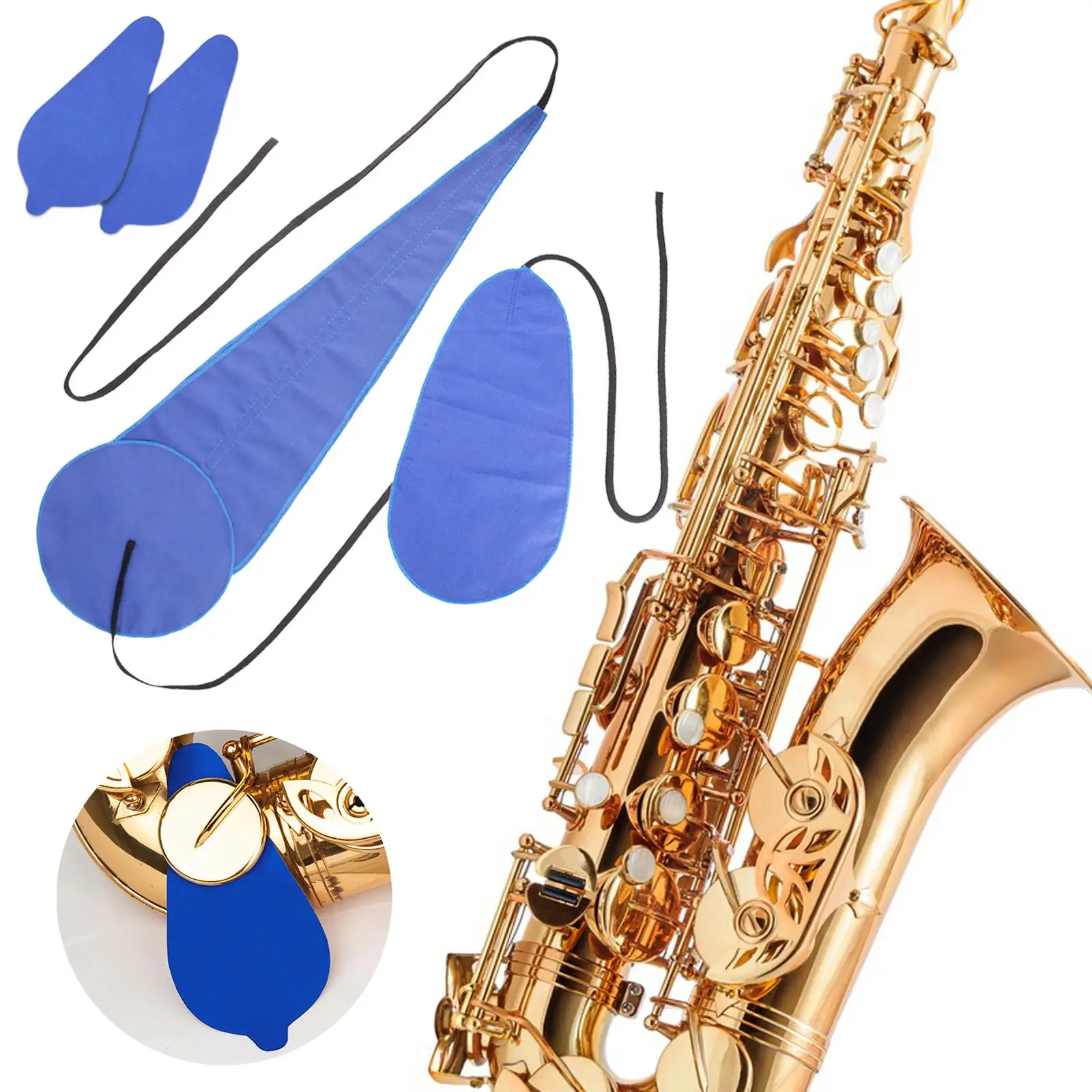 KÈN Saxophone Vệ Sinh Chăm Sóc 4 Trong 1 Sax Vải Lau Kèn Saxophone Vệ Sinh Bảo Dưỡng Bộ Nhạc Cụ