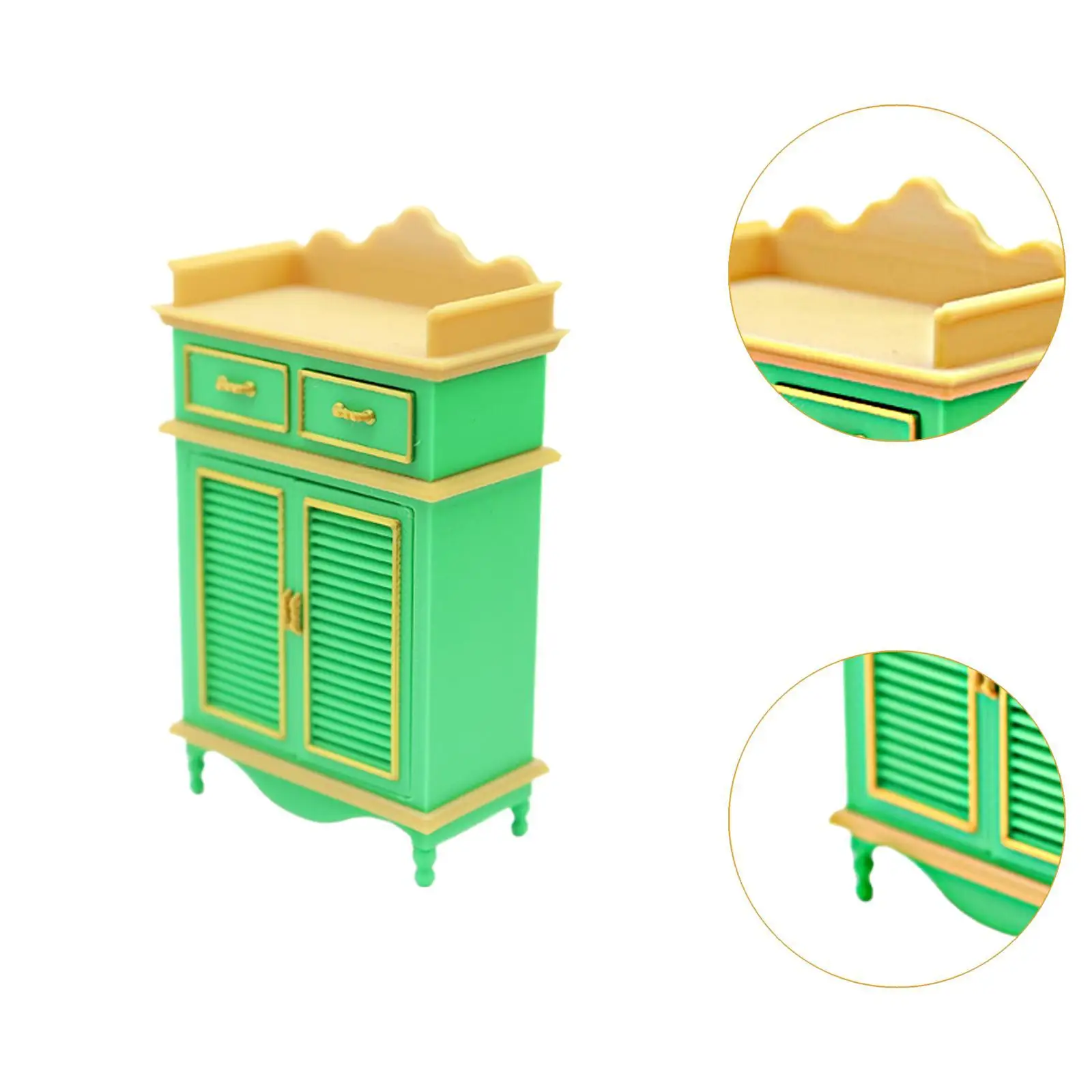 Dollhouse Miniature Cabinet 1/12 Scale,Sturdy Micro Scene Decoration Photo Props Lightweight Tiny Decorative Dollhouse Furniture
