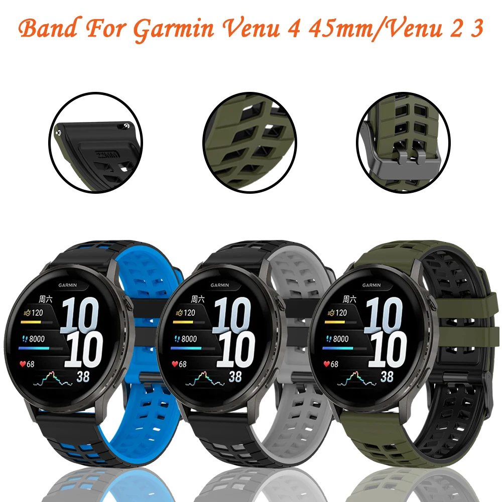 pulseira-de-silicone-de-duas-cores-de-22mm-para-garmin-venu-4-3-2-vivoactive-4-homens-mulheres-pulseira-para-garmin-venu-4-3-2-forerunner-255-265