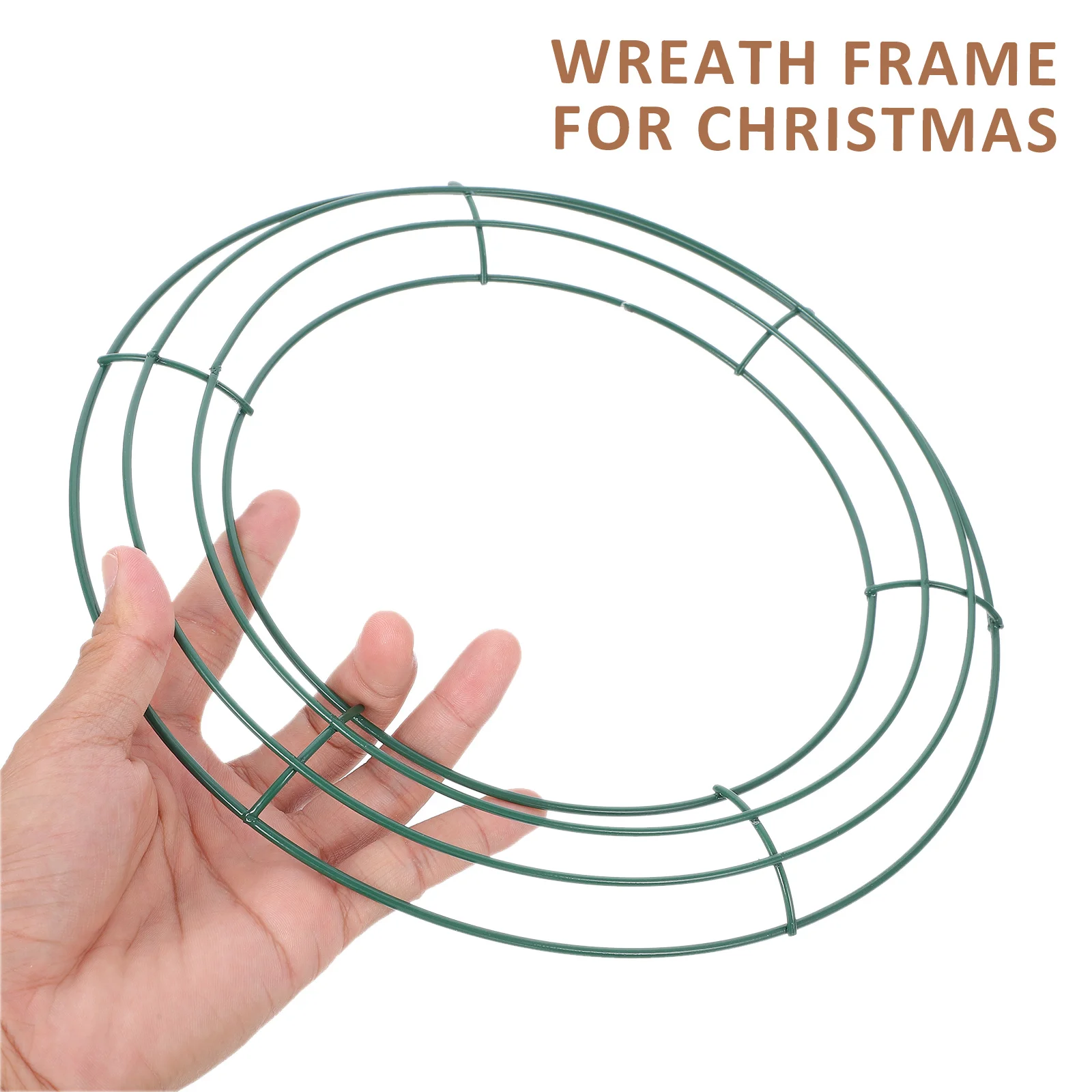

3Pcs Metal Wreath Frame Round Iron Ring DIY Craft Base for Artificial Flowers Dried Leaves Holiday Christmas Decor
