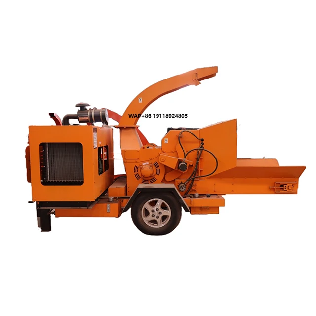 Large Mobile Wood Grinder Dry and Wet Dual-use Wood Hammer Mill