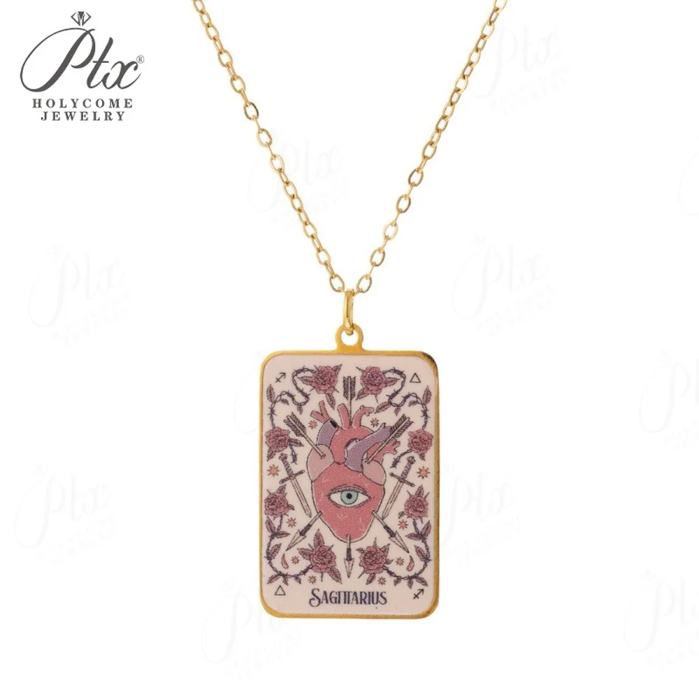 12 Sternzeichen Anhänger Halskette Unisex Design Tarot Schmuck Trendiges Geburtstagsgeschenk für Sie Einzigartige Kollektion im Angebot Großhandelspreis – Detail 23