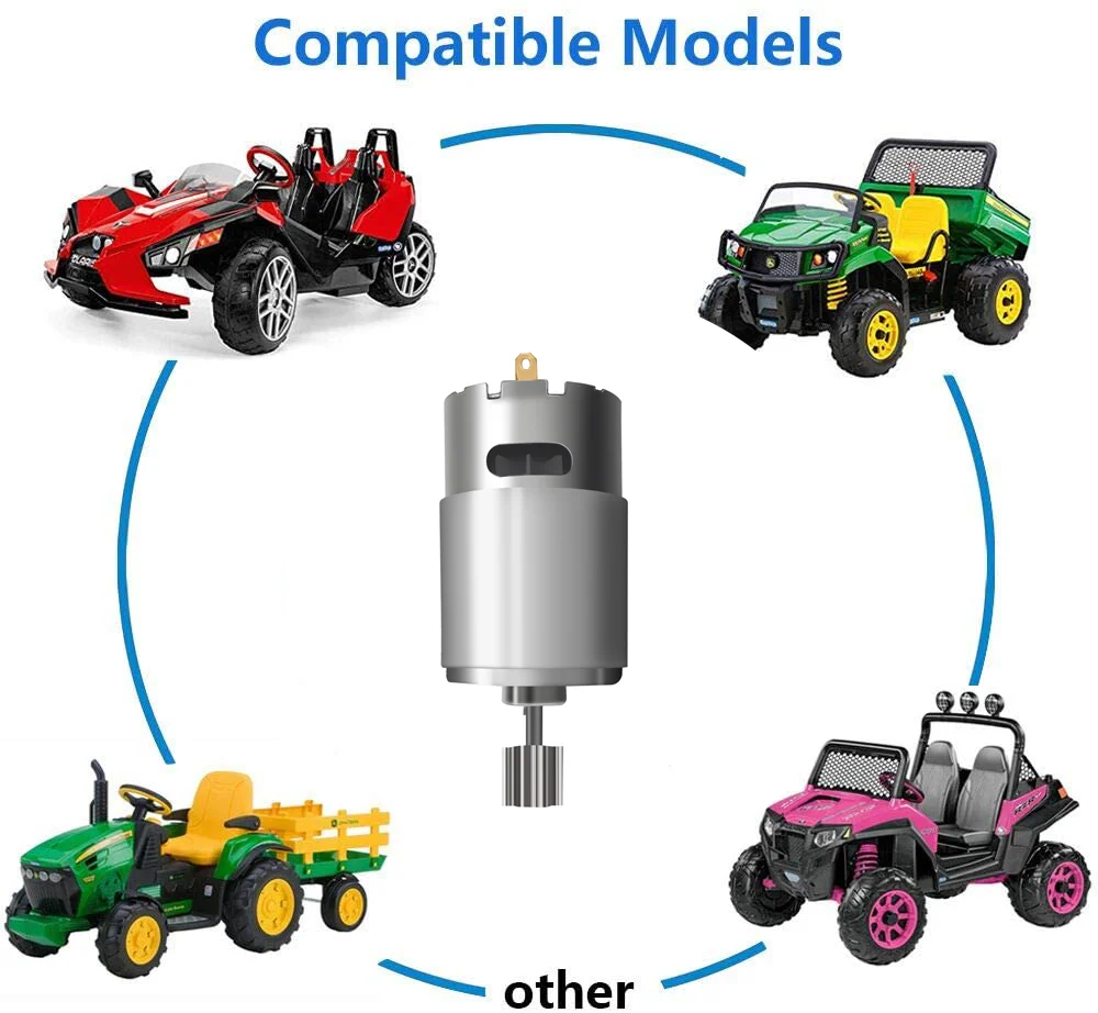 12V 24V 15T 19T 23 dientes 2 uds paseo eléctrico de alta velocidad para niños Motor de accionamiento de coche actualización Dune Racer/Ford/Fisher Price/Dynacraft