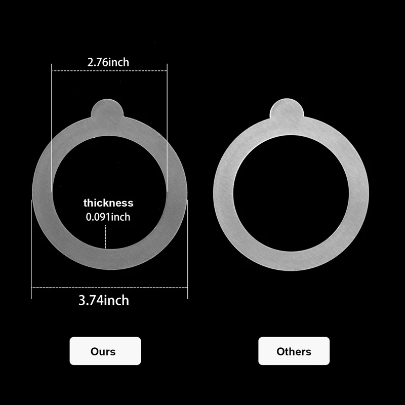 Leakproof Airtight Silicone Sealing Rings,For Glass Clip Top Jars 0.35/ 0.5/ 1/ 1.5/ 2 Liter(Translucent,12Pcs,3.75Inch)