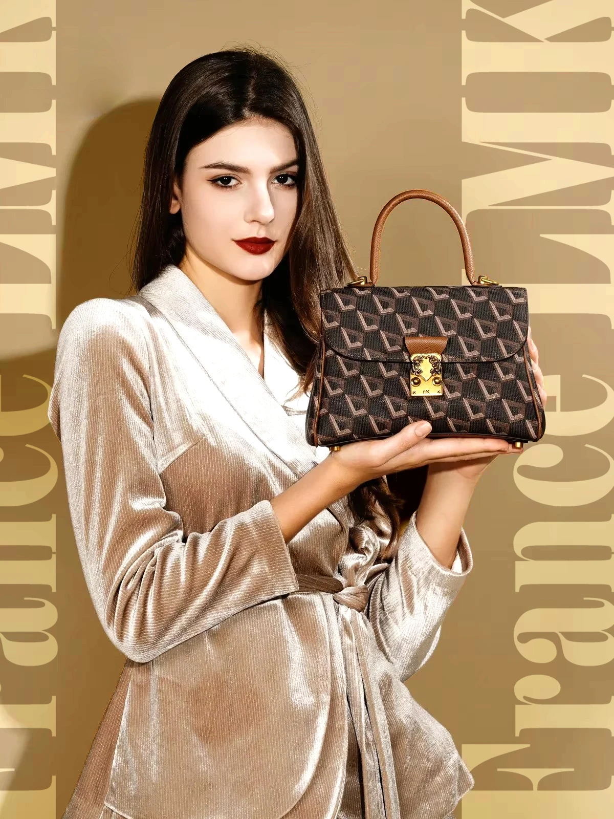 

Bags for women French LMK brand counter genuine handbags for women 2024 new high-end women's handbags
