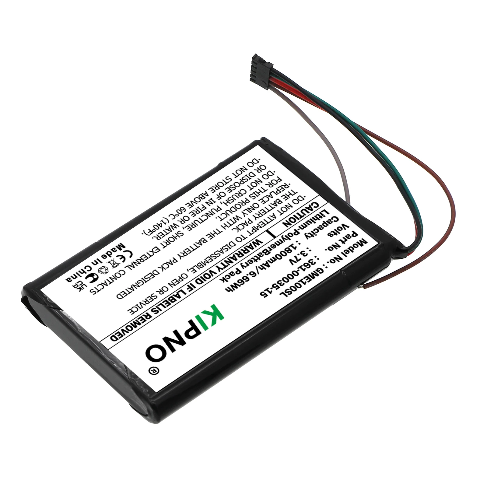 KIPNO GPS Navigator Battery 3.7V/1800mAh DI44EJ18B60HK,361-00035-15 for Garmin Edge1000  010-01161-00 Edge Explore 010-020229-00