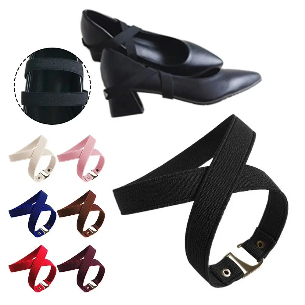 1 Pairs Fashion Safety Buckle Shoe Accessories High Elastic Anti-skid Straps Shoe Straps High Heels Holding Bundle Shoelace