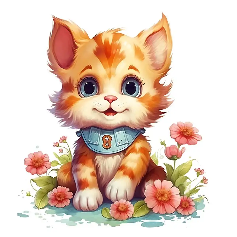 Tiger, Katzen, Hunde, Kaninchen, verschiedene Tiere, Wandaufkleber, Kinderzimmer, Hintergrund, Heimdekoration, Wandbild, Wohnzimmer, Tapetenaufkleber – Detail 9