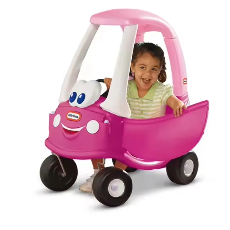 Children's four-wheeled plastic car cute colorful princess car