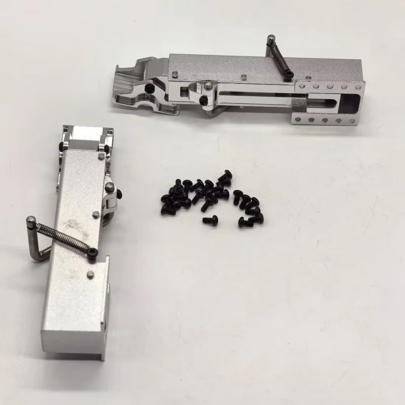 1 Paar schwarze Metallstützbeine für 1/14 Tamiya RC Truck 40-Fuß-Anhänger Sattelzug DIY-Teile LKW DIY-Zubehör Spielzeug – Detail 6