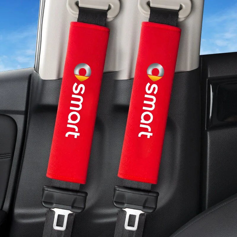 Car Seat Belt Covers Shoulder Protection Pad Interior Accessories For Smart Fortwo 451 453 450 EQ Forfour Coupe Cabrio Crossblad