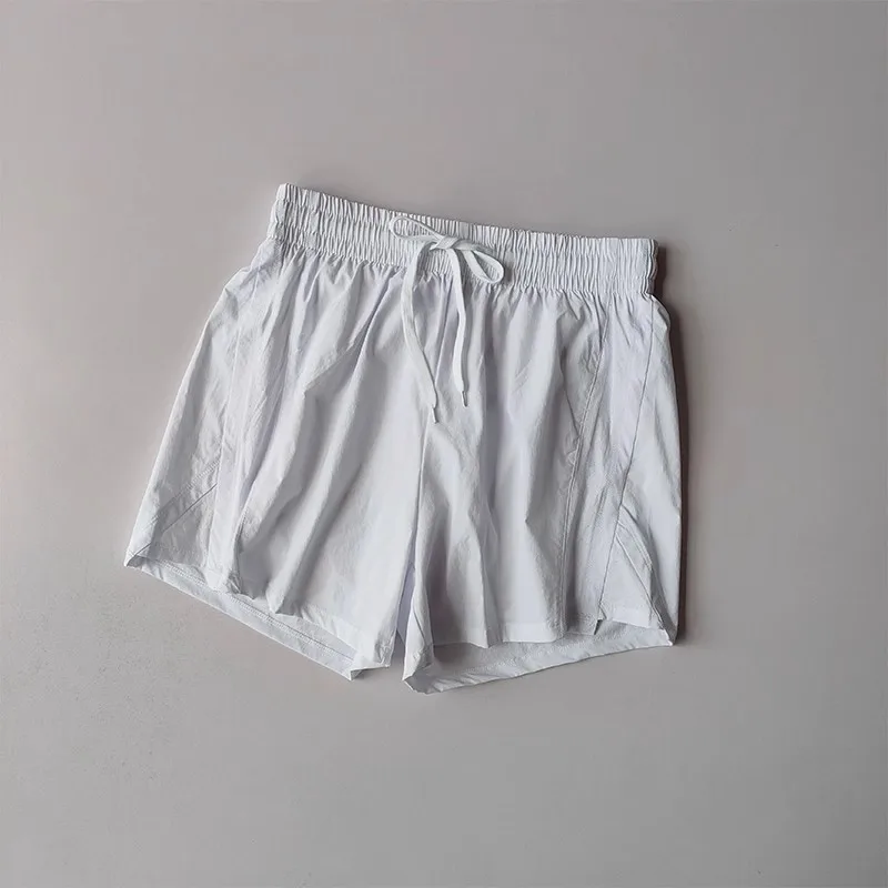 Sommer Damen High-Waist Lauf- und Yoga-Shorts, 2-in-1 Freizeit-Kurzhose, Radfahrer-Shorts, Sport-Shorts – Detail 5