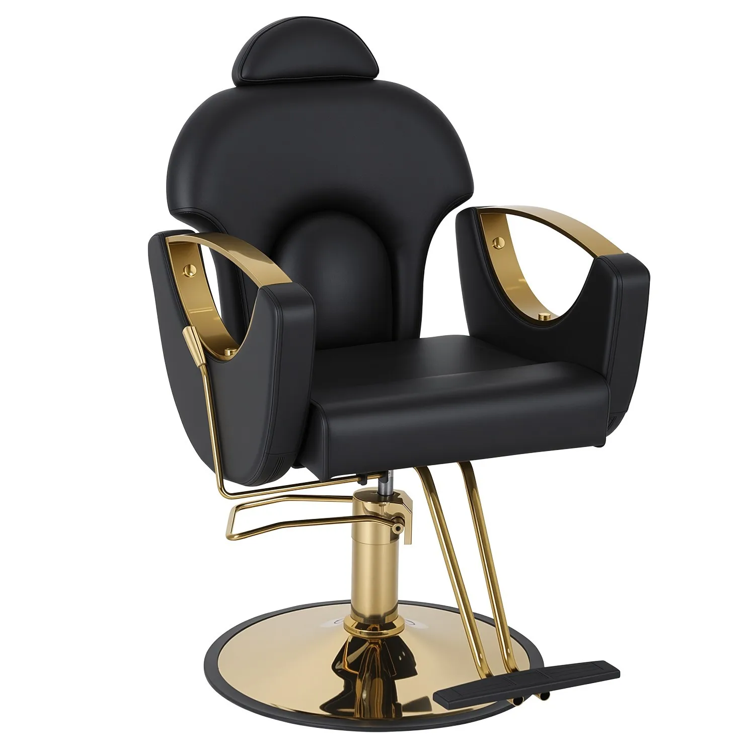

Professional Salon Chair, Hydraulic Barber Chair with Reclining Backrest, Height