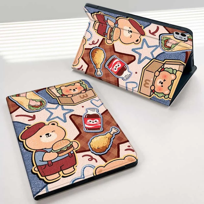 

Retro Cartoon Animal Pattern For iPad mini Air 1 2 3 4 5 6 7 6th 7th 9 11 13 M3 M2 gen 7.9 8.3 10.9 Inch 2025 Tablet Case