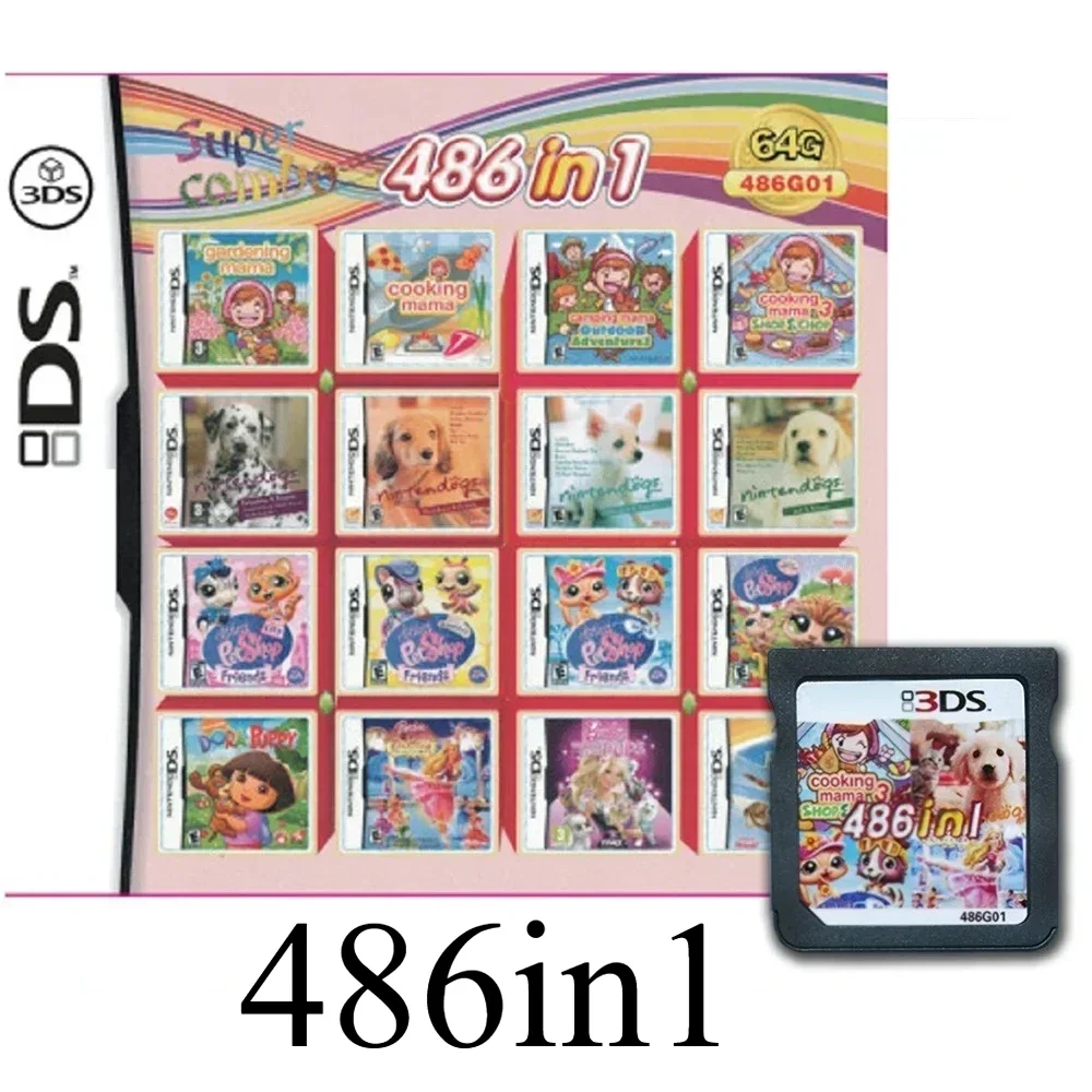 populaire VS 4300 in 1 compilatie Pokemon GameCards DS NDS 3DS 3DS NDSL Game Cartridge Card Video Game Handheld Player (R4 Card)