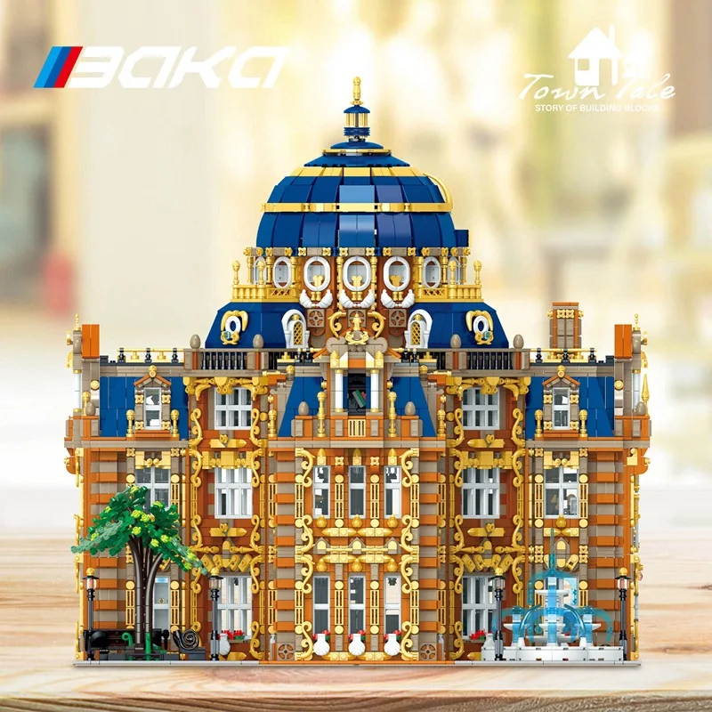 Royal Planetarium Large Building Street Scene High-Difficulty Assembly Blocks