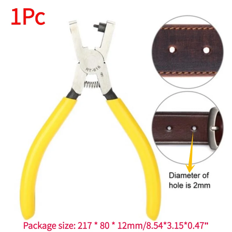 1Pc Hole Making Punch Pliers For Leather Belts Watch Band Holes Eyelet Tool 0.8mm.