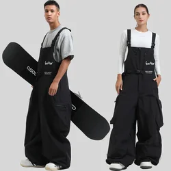 New Couple Loose Skiing Pants 2025 Winter Woman Snow Pant Outdoor Windproof Waterproof Ski Overalls Men Snowboard Sports Clothes