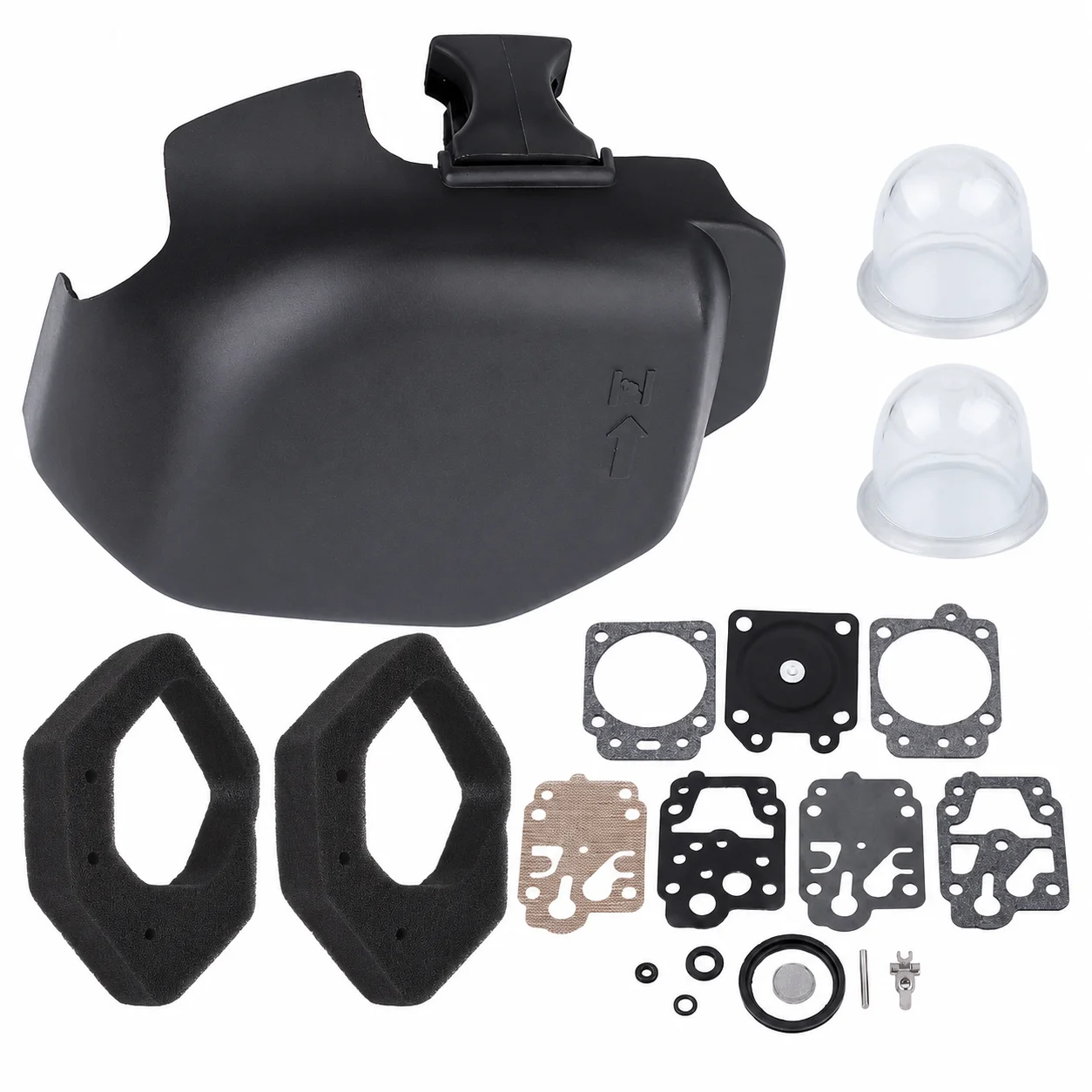 Air Filter Cover Carb Kit Primer Bulb Air Filter For HONDA GX25 GX25N GX25NT HHT25S Trimmer, OEM 17231-Z0H-802 17211-Z0H-000