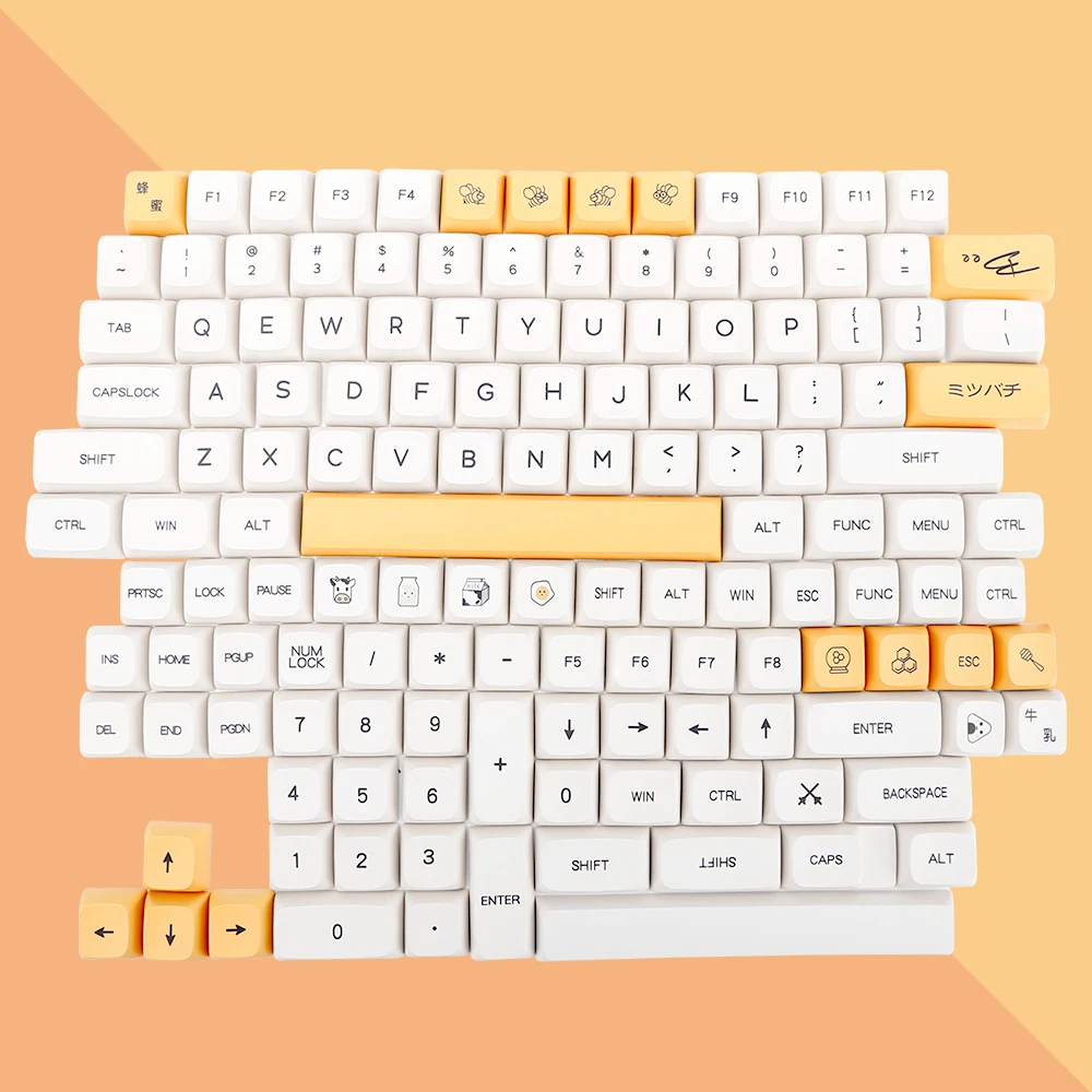 Teclas PBT de 140 teclas, perfil XDA personalizado, inglés, ruso, japonés, Teclado mecánico para juegos Cherry MX Switch