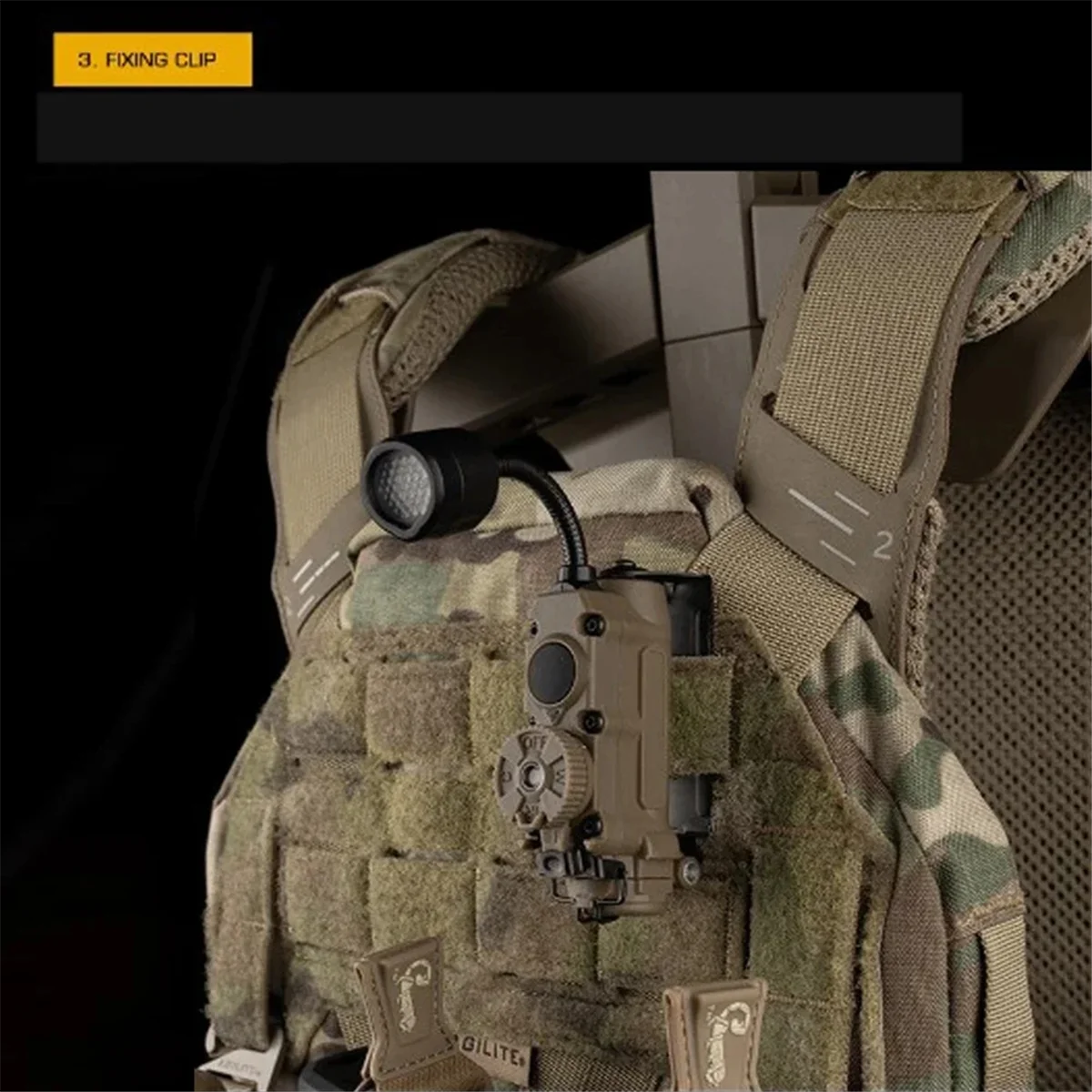 N18R مصباح خوذة مع الأشعة تحت الحمراء ومصباح يدوي ضوء ملون ضوء إحترافي سماعة رأس IFF ضوء مساعد للرياضات الخارجية الزيتون