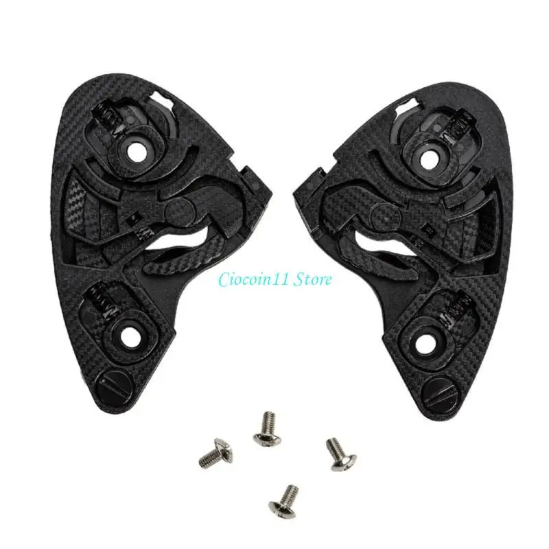 

Y1UB 1 Pair Motorcycle Helmets Visors Gear Base Plate with Screw Face Shield Visors Base Easy Installation Helmets Accessory