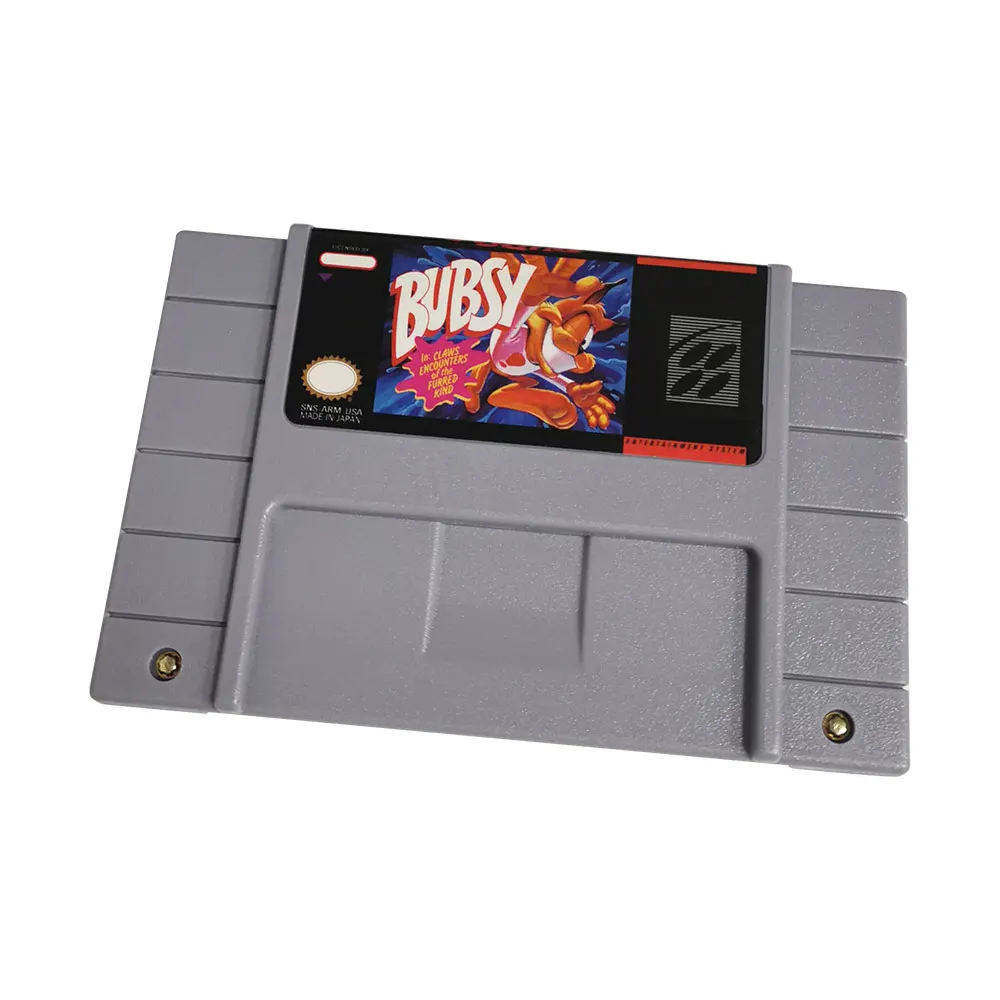Bubsy in: Claws Locks of the Furred Kind-cartucho de videojuegos Retro de 16 bits Super NES SNES | Versión NTSC de EE. UU.