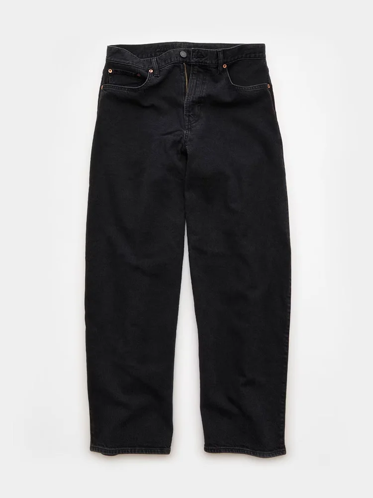 

Loose Straight Leg Cone Pants Men's Casual Bla Heavyweight Stretch mid Waist Autumn New Sle AEO Eagle Jeans