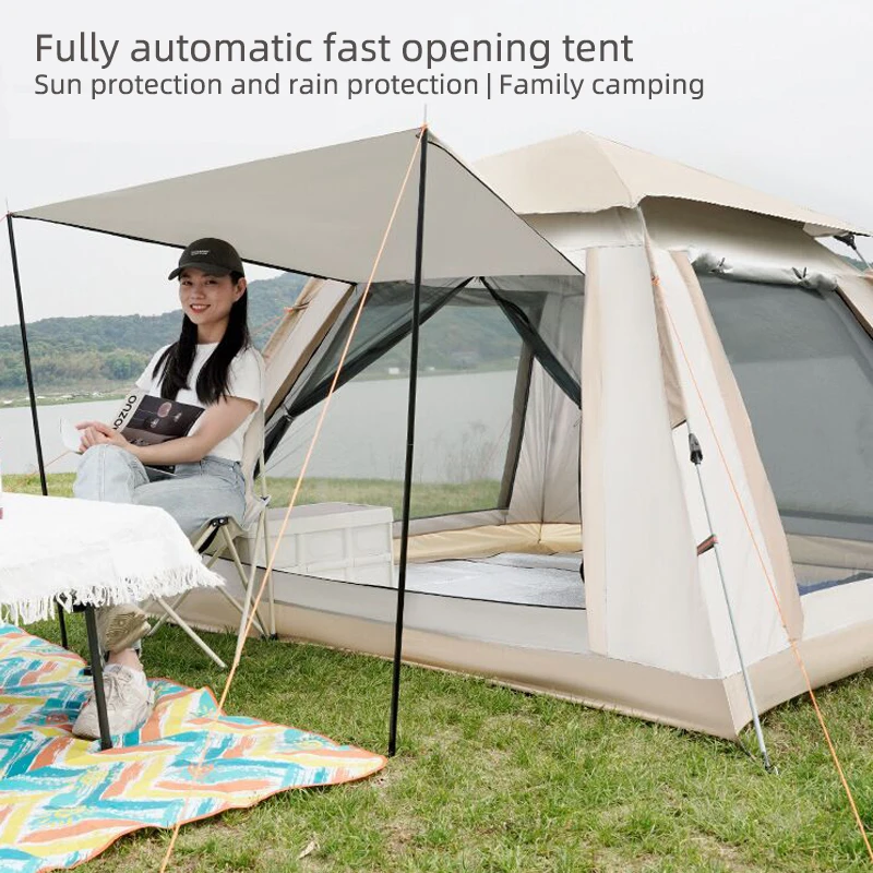 

Pop Up Tents for Camping 3-4/5-8 Person Automatic Setup Waterproof Family Tent for Outdoor Travel Hiking Backpacking